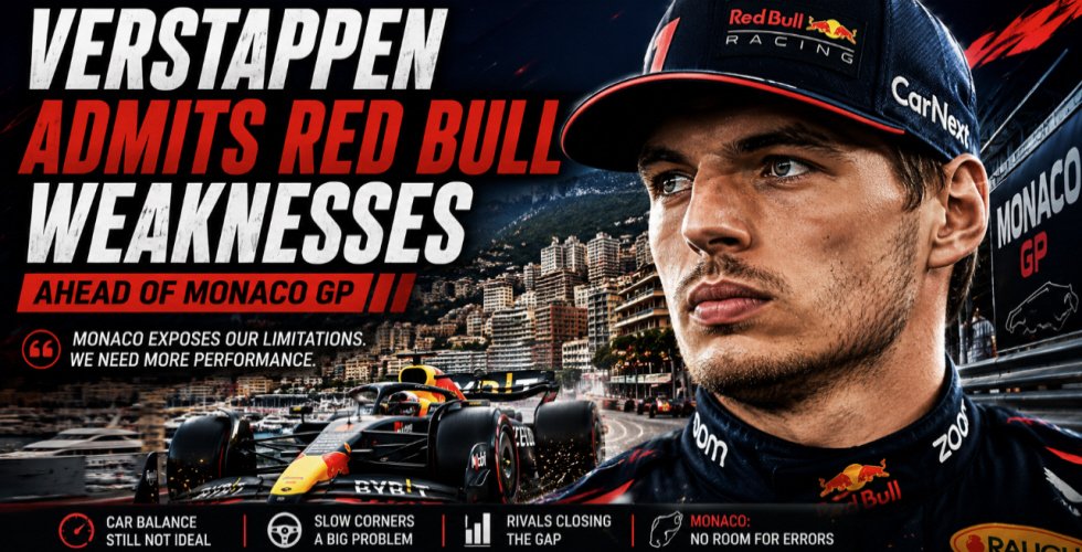 Verstappen Admits Red Bull Weaknesses Ahead of Monaco GP
